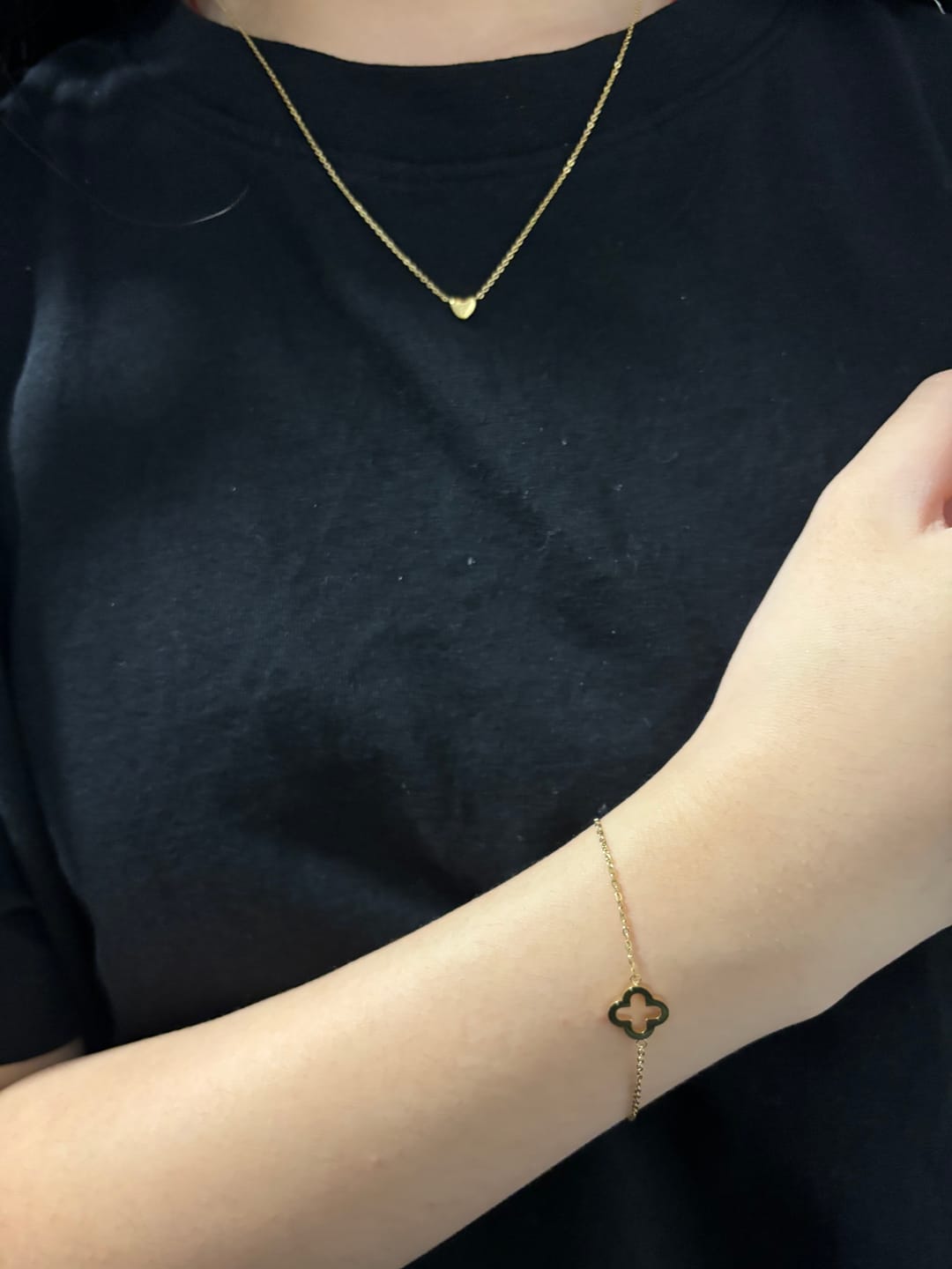 Customer photo review of Mini Heart Necklace