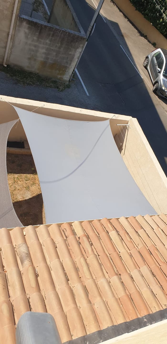 Customer photo review of Rectangle Shade Sail | Gray