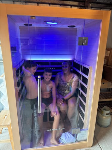 Customer photo review of 2 Person Far Infrared Sauna