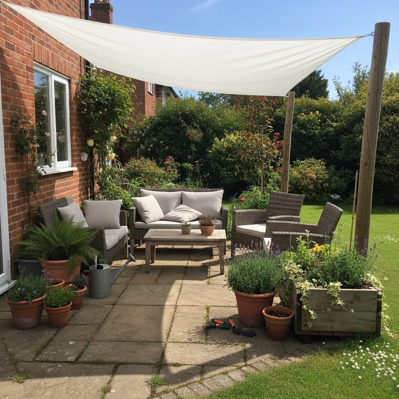 Customer photo review of Rectangle Shade Sail | White