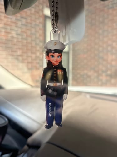 Customer photo review of Military Action Figure - Personalized Acrylic car ornament