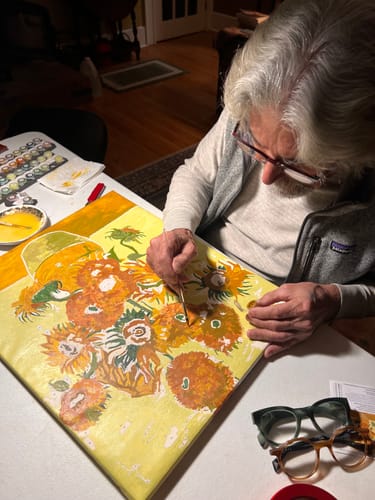 Customer photo review of Sunflowers - Paint by Numbers Kit
