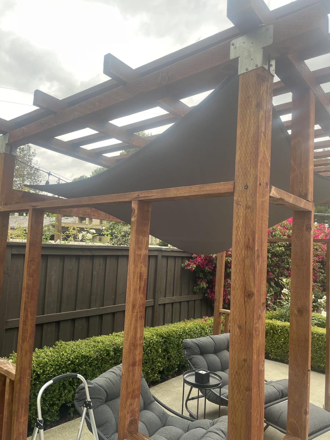 Customer photo review of Rectangle Shade Sail | Dark Gray