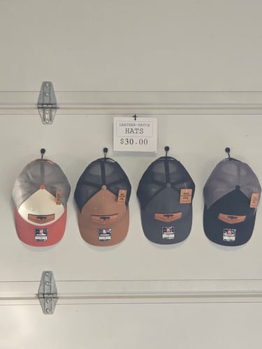 Customer photo review of Custom Leather Patch Hats Richardson 115 Laser Engraved