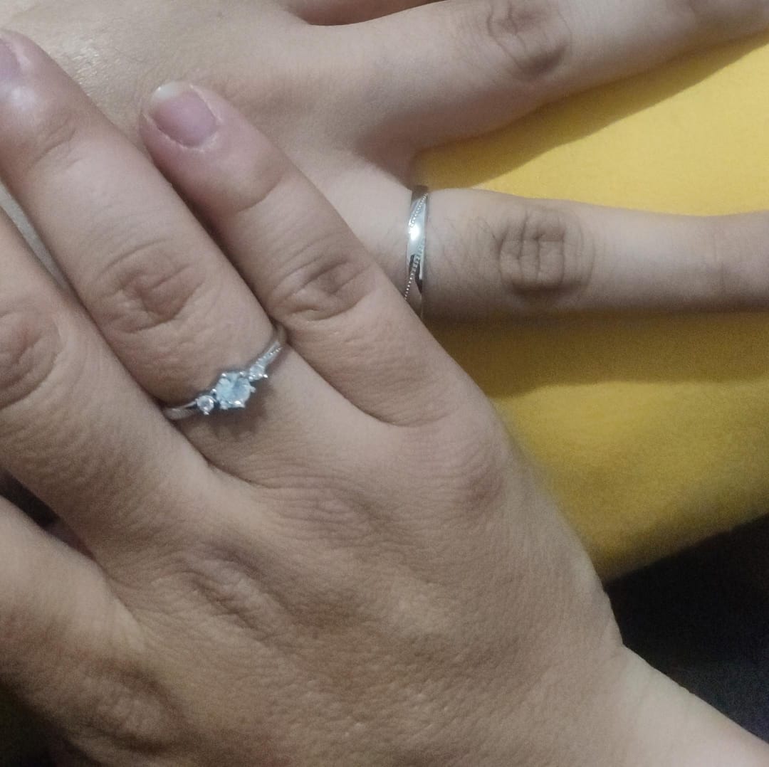 Customer photo review of Anillos Ajustables De Pareja Love Promise Plata 925