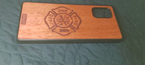 Customer photo review of Fire Department Design Wood Case For Samsung Galaxy A71 5G