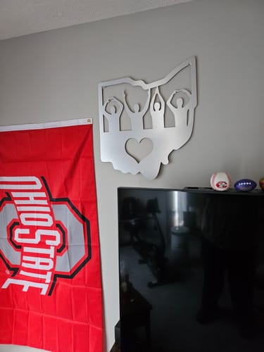 Customer photo review of Ohio Love - Metal Wall Art