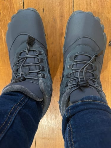 Customer photo review of Kasdava Pro -  Non-slip & Water-resistant Winter Barefoot Shoe (Men)