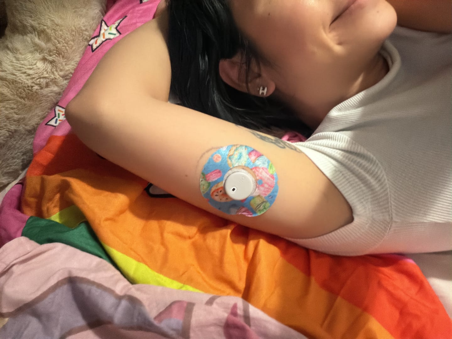 Customer photo review of Freestyle Libre 1 & 2  Donut CGM sensor overpatches