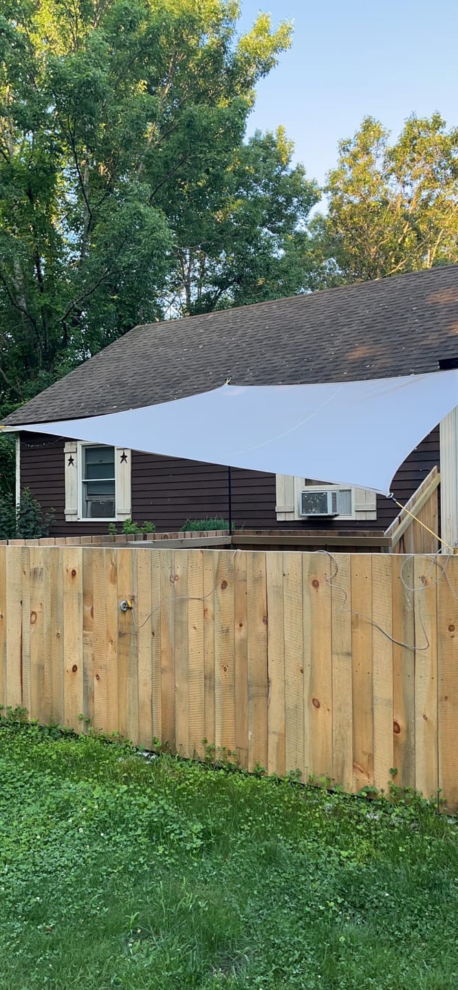Customer photo review of Rectangle Shade Sail | Gray