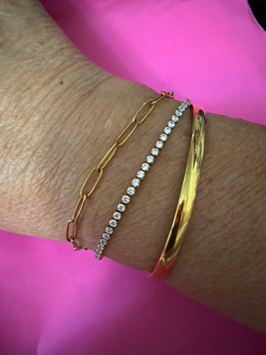 Customer photo review of Maui Paperclip Bracelet (Bundle)