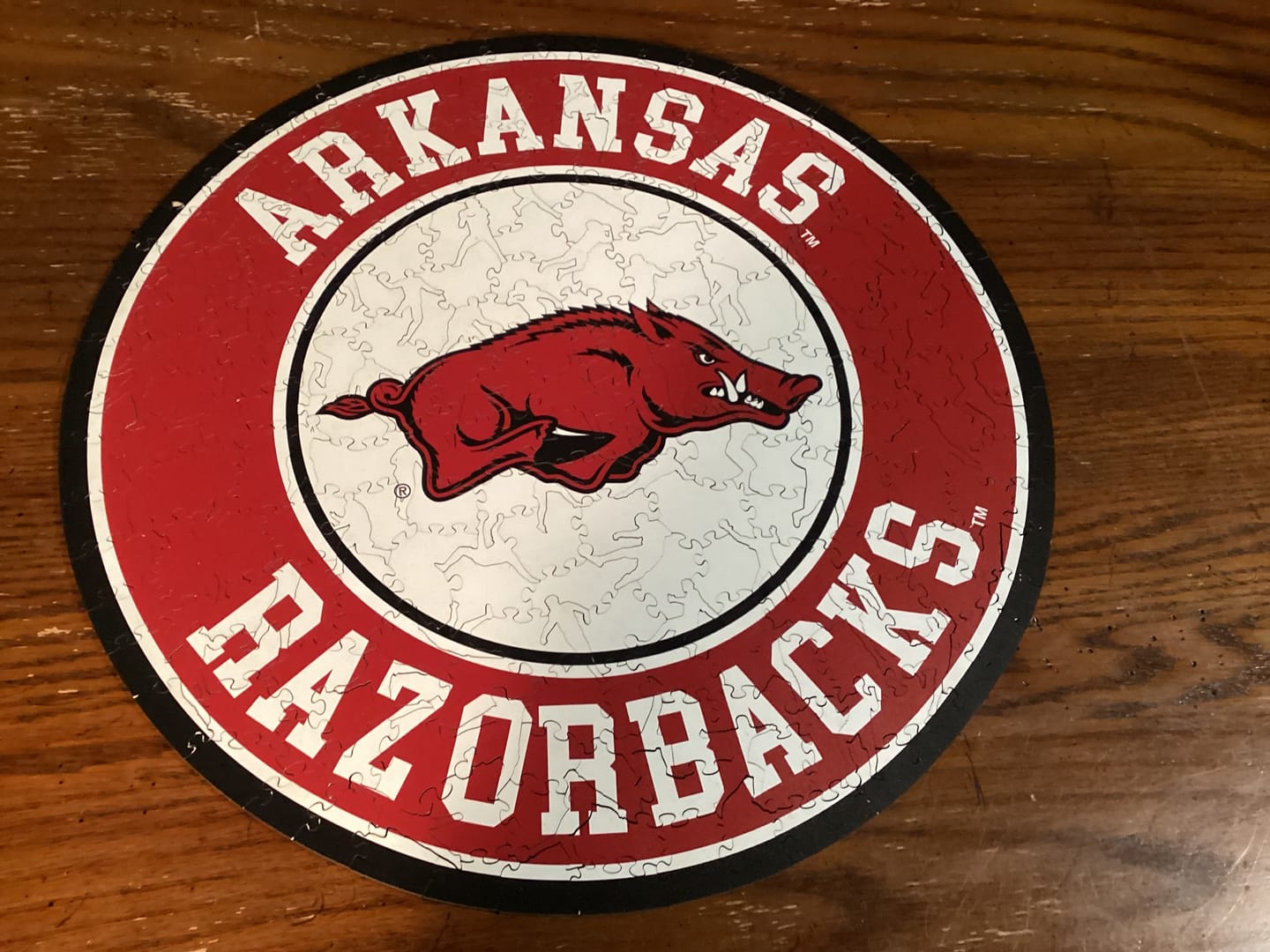 Customer photo review of University of Arkansas - Wooden Puzzle