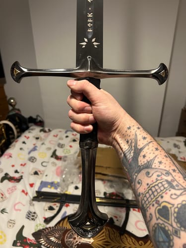 Customer photo review of Aragorn Anduril Lord of the Rings Sword
