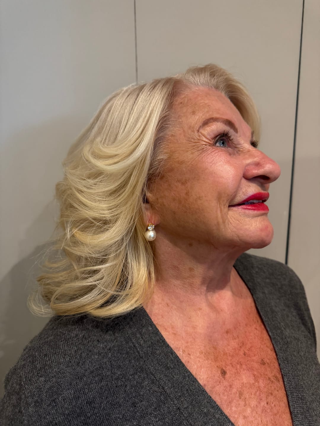 Customer photo review of Darcey Pearl Earrings | Sterling Silver