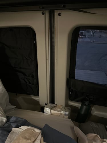 Customer photo review of Coachmen Beyond - Rear Door Shades (set)