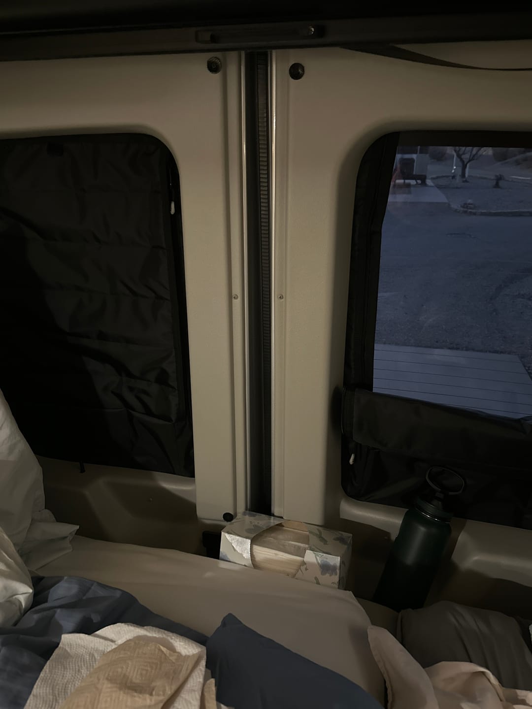 Customer photo review of Coachmen Beyond - Rear Door Shades (set)