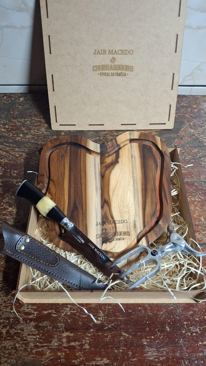 Customer photo review of Kit Churrasco Personalizado Mestre Do Churrasco Série Especial