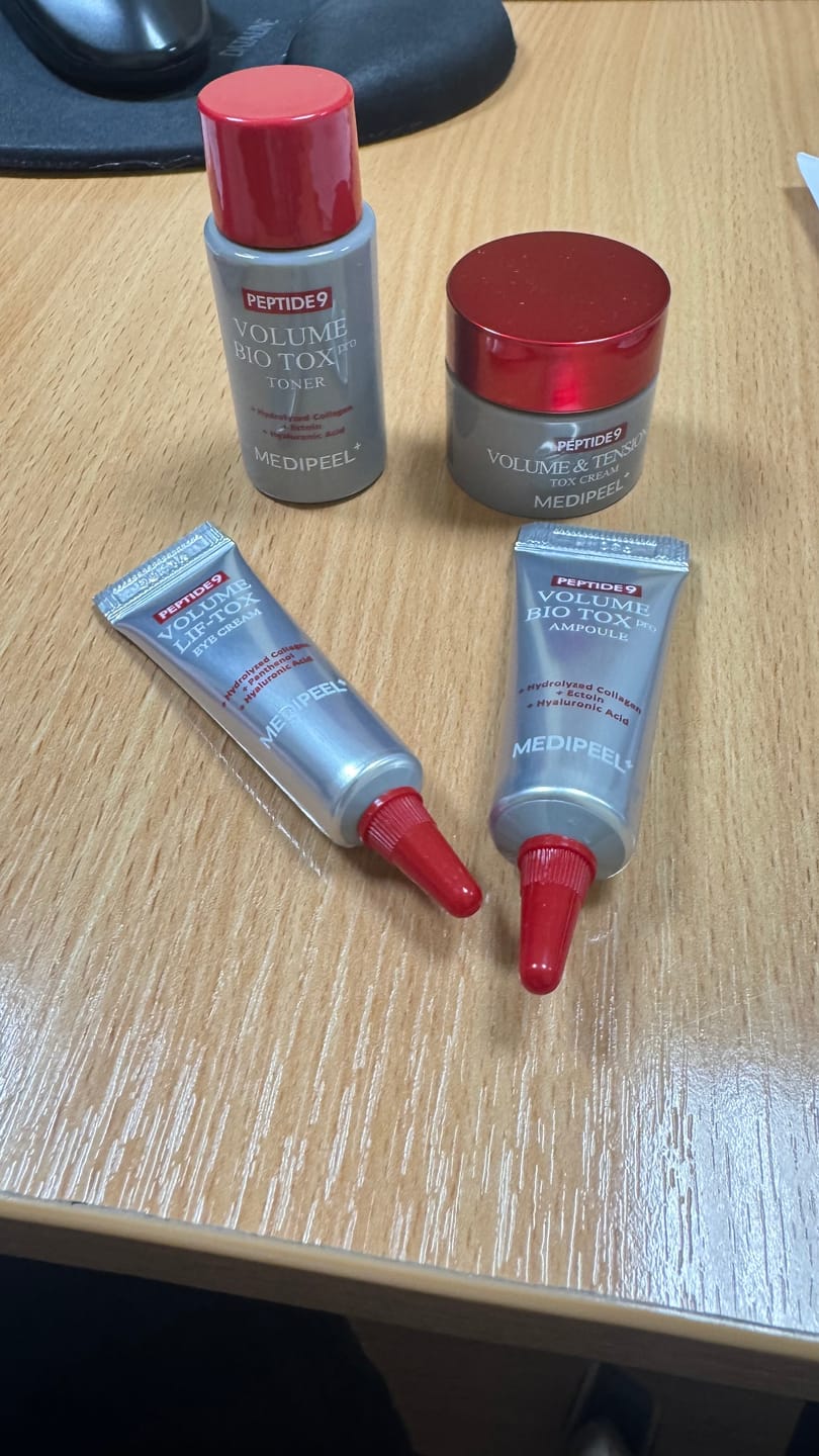 Customer photo review of Sejas kopšanas mini komplekts MEDI-PEEL Peptide 9 Volume Bio Tox Trial Kit