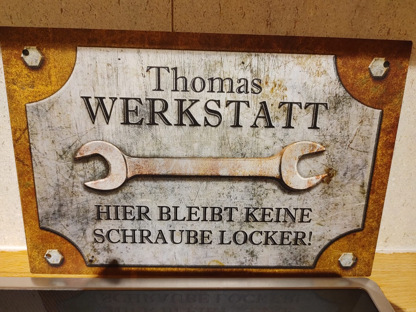 Customer photo review of Für Bastler - Heimwerker-Türschild