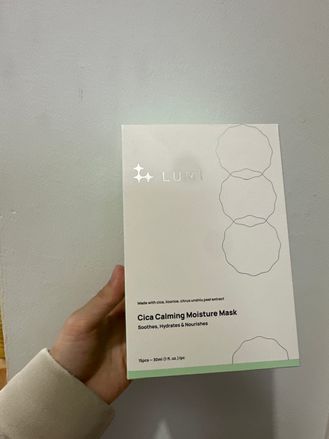 Customer photo review of Cica Calming Moisture Mask