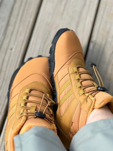 Customer photo review of Kasdava Pro -  Non-slip & Water-resistant Winter Barefoot Shoe (Men)