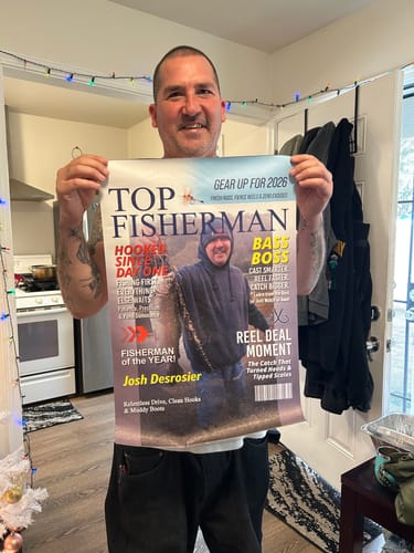 Customer photo review of Personalized "Top Fisherman" Magazine Cover Poster With Photo & Name Angler Funny Fisherman Gift For Fishing Lover