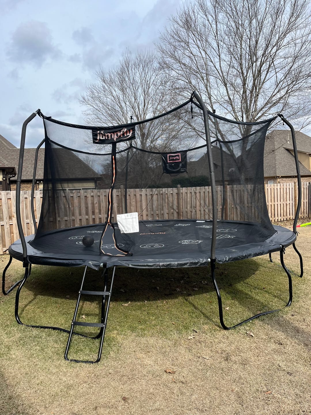 Customer photo review of 2025 Jumpfly No-Gap Design Trampoline With Basketball Hoop