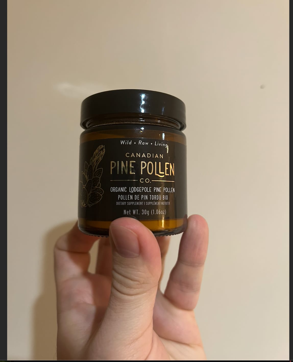 Customer photo review of Wild Lodgepole Pine Pollen Powder -  Certified Organic