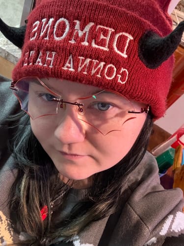 Customer photo review of Batty Eyeglasses