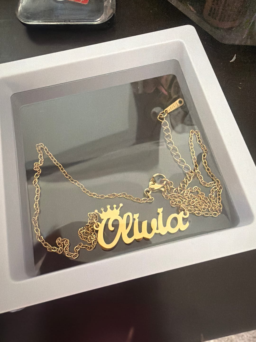 Customer photo review of Royal Name Necklace