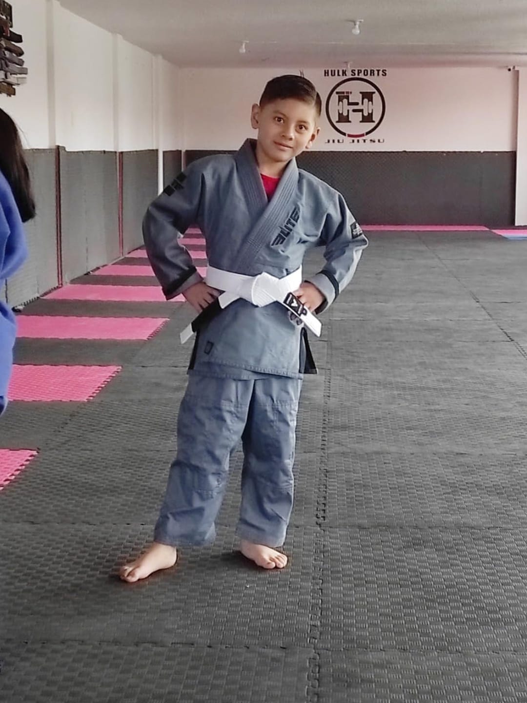 Customer photo review of Core Gray Brazilian Jiu Jitsu Kids BJJ Gi