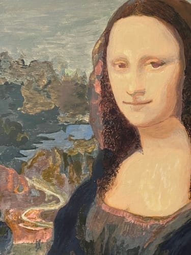 Customer photo review of Mona Lisa - Paint by Numbers Kit