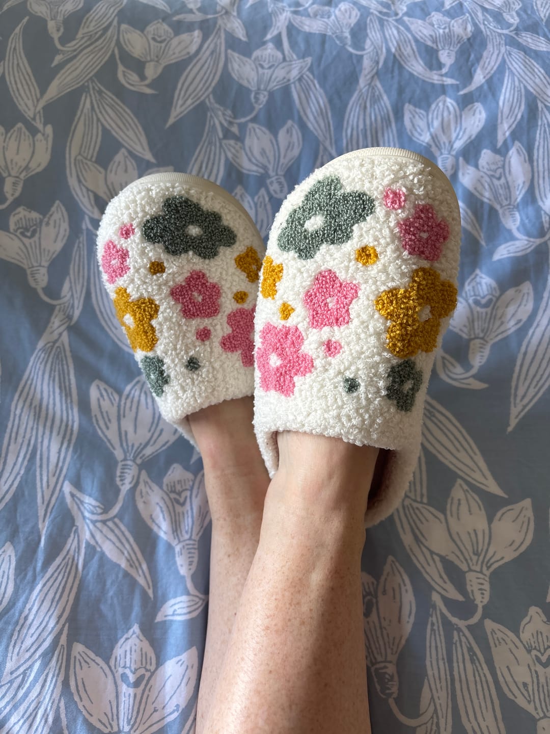 Customer photo review of Zia Colorful Heart Slippers