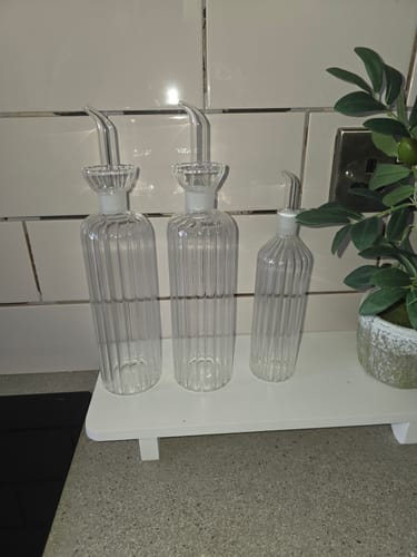 Customer photo review of Ribbed Glass Glass Oil Cruet