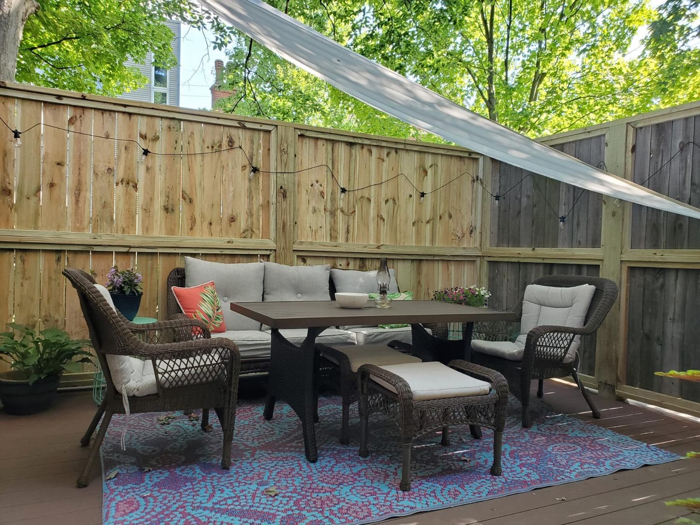 Customer photo review of Rectangle Shade Sail | White