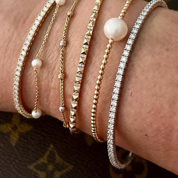 Customer photo review of 3MM 4MM 5MM 6.5MM Moissanite Tennis Chain Bracelet