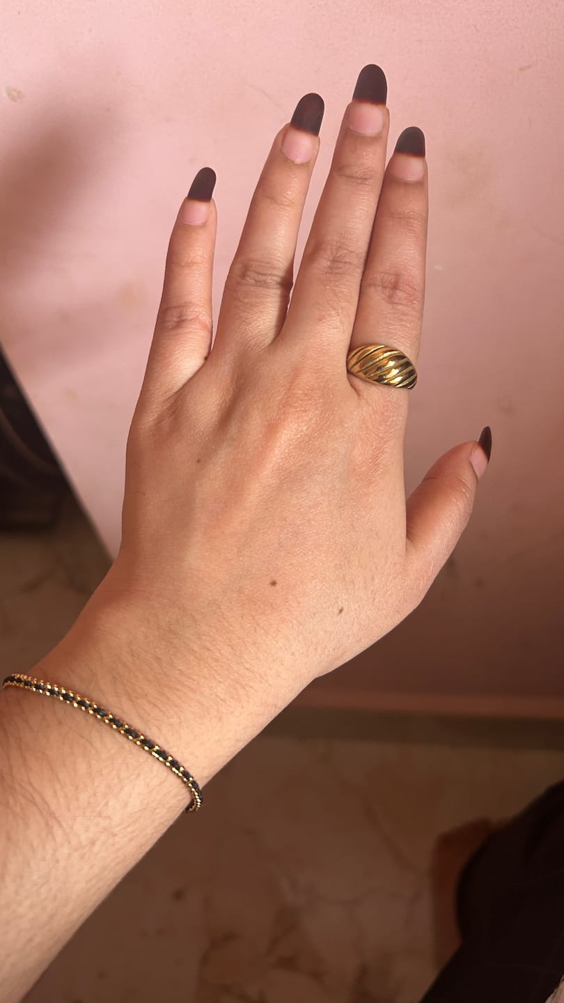 Customer photo review of Croissant Dome Ring