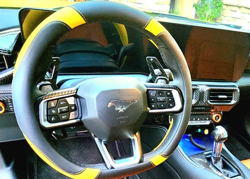 Customer photo review of 2024+ Mustang Real Carbon Fiber Paddle Shifter Extensions