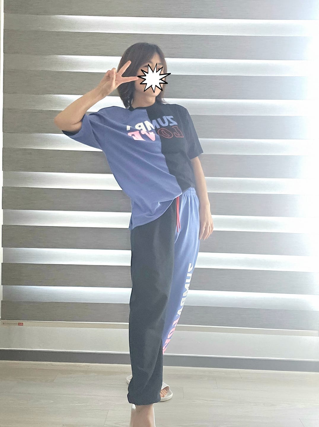 Customer photo review of Zumba Love Men's Oversized Crew Neck Tee