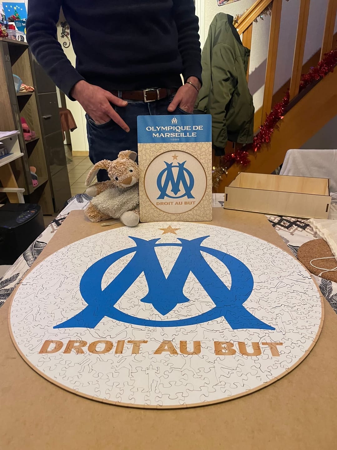 Customer photo review of Logo Olympique de Marseille® - Puzzle en Bois