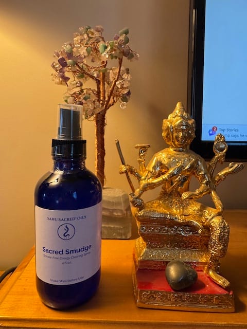 Customer photo review of Sacred Smudge: A Smoke-Free Energy Clearing Spray (4 oz)