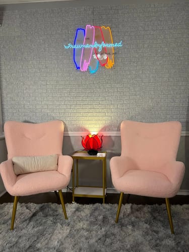 Customer photo review of TRAUMA INFORMED - Premium Neon Artwork