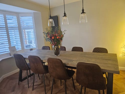 Customer photo review of Hunton Dining Chair Brown | Set of Two