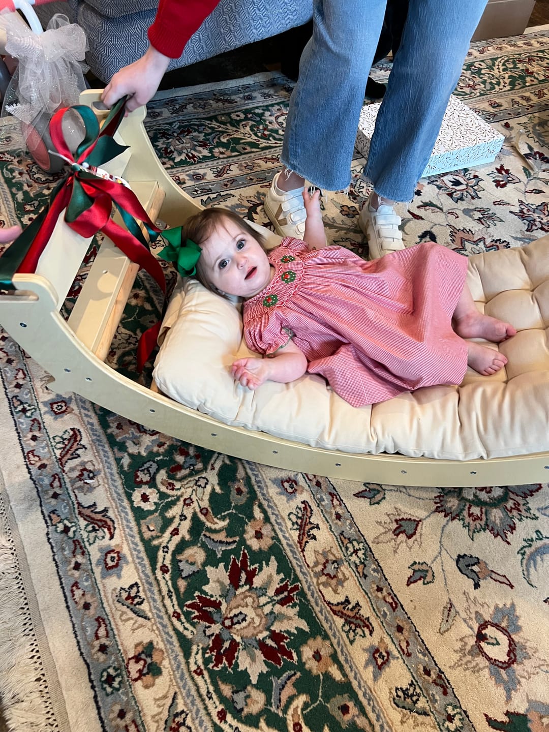 Customer photo review of Thick Cushion for our Hazel Rocker - Rocker Not Included