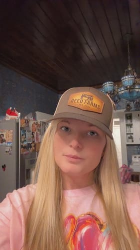 Customer photo review of Premium Custom Leather Patch Hats (Wholesale)