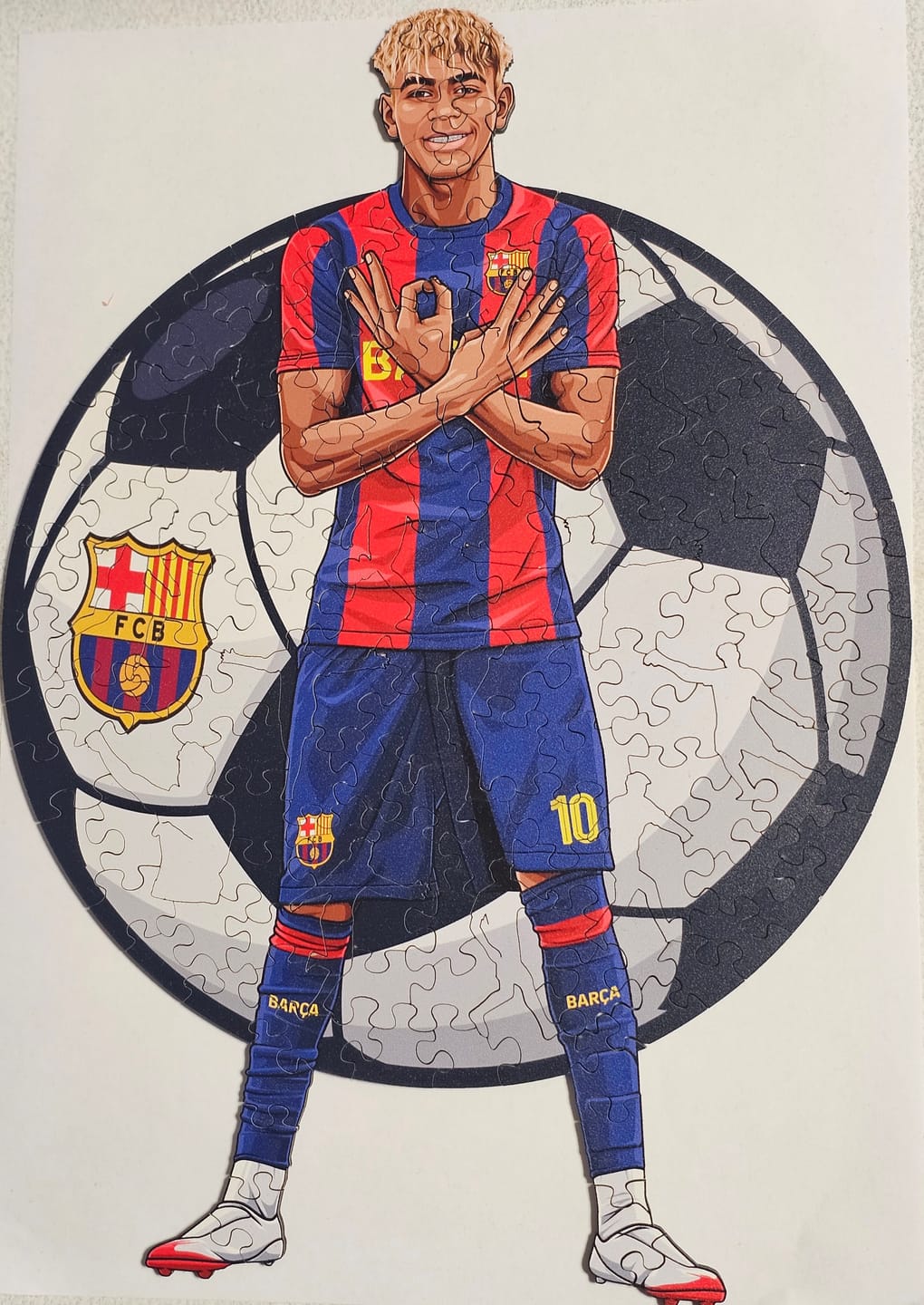 Customer photo review of Lamine Yamal - Holzpuzzle