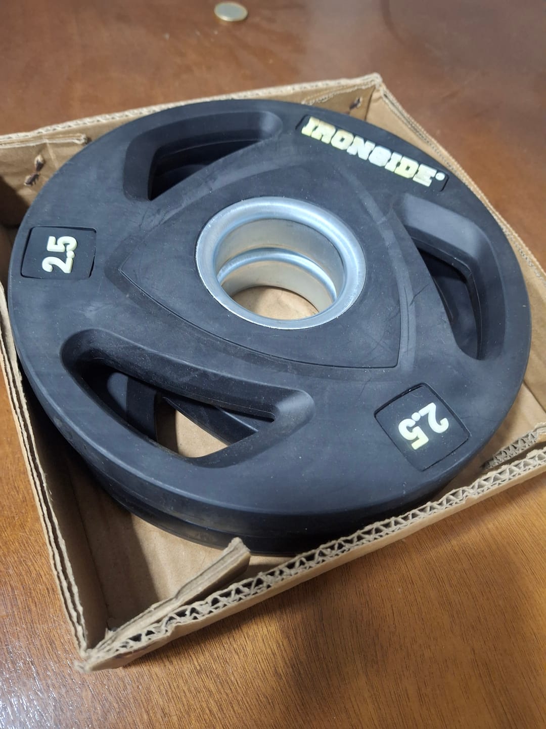 Customer photo review of Disco Olímpico de 3 Agarres IRONSIDE (2.5 a 25 kg)