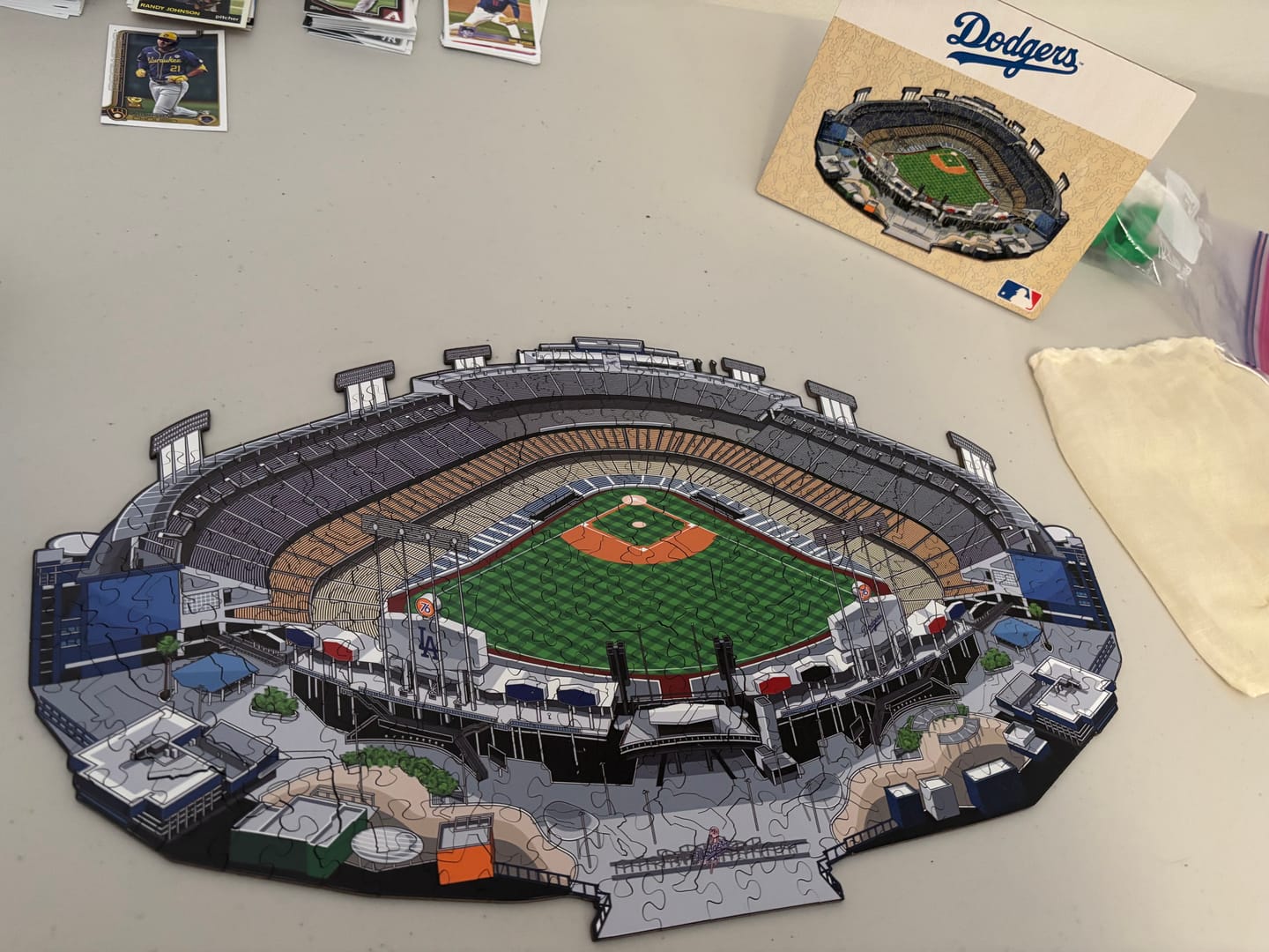 Customer photo review of Los Angeles Dodgers™ Dodgers Stadium - Wooden Puzzle