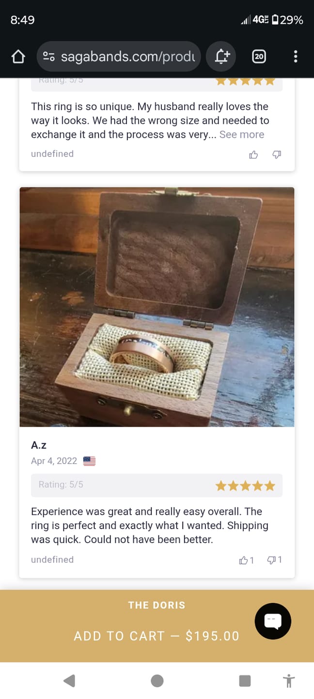 Customer photo review of The Armstrong