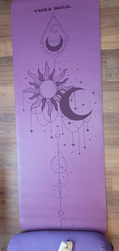 Customer photo review of PowerPro Yoga Mat | Lavender + Strap